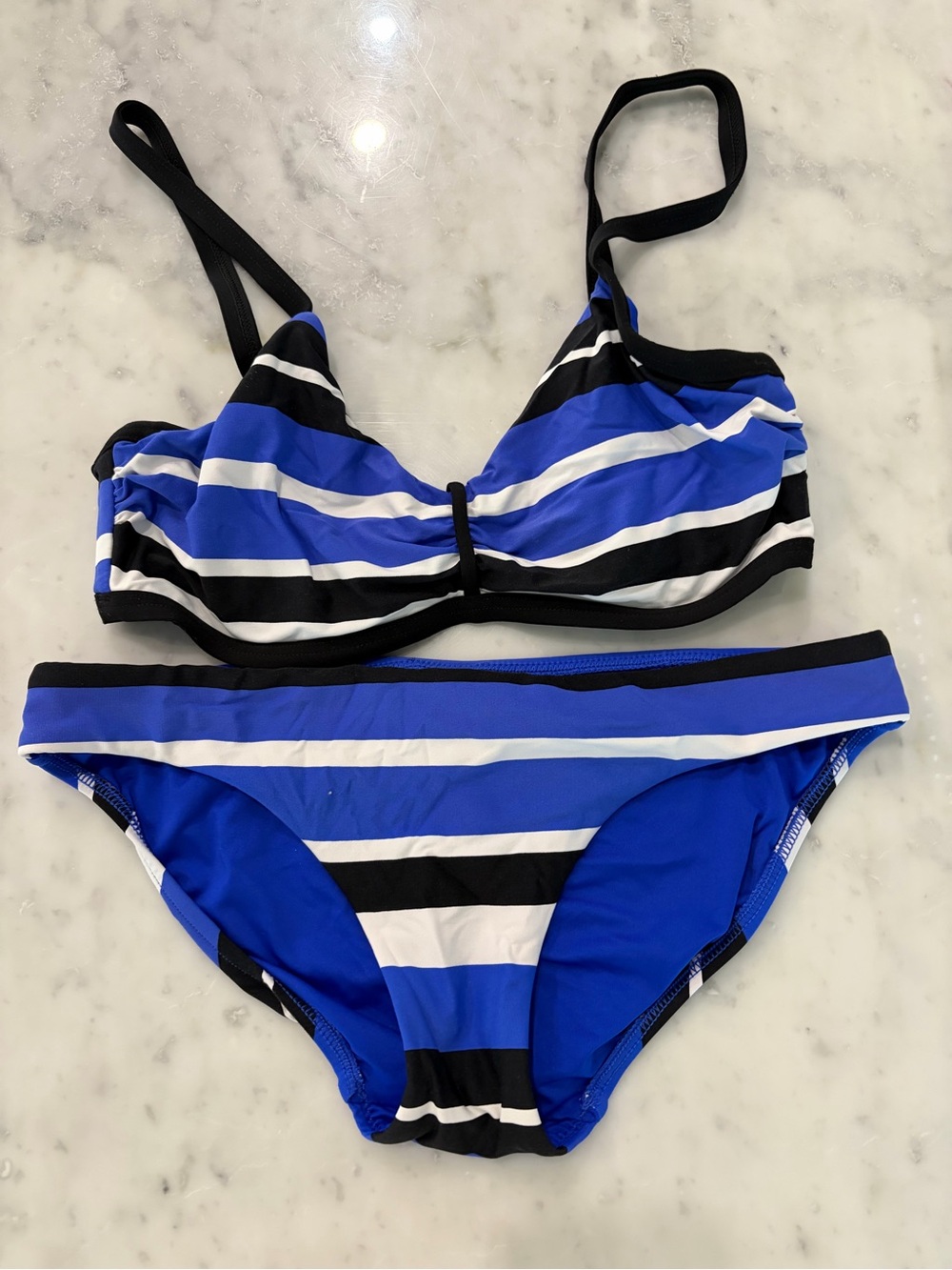 Seafolly Royal Blue & Black Bikini Top
